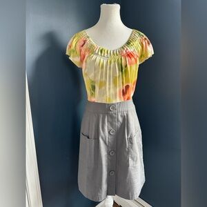 NWT Anthropologie | Tabitha Floral Watercolor Dress, Size 8